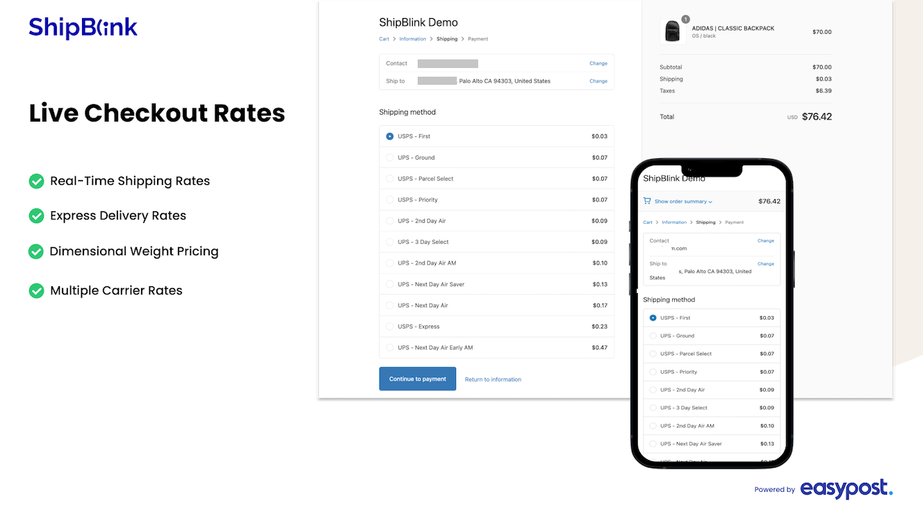 ShipBlink How to Get Live Shipping Rates
