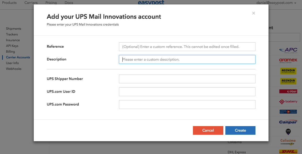 How do I use UPS Mail Innovations with EasyPost? EasyPost