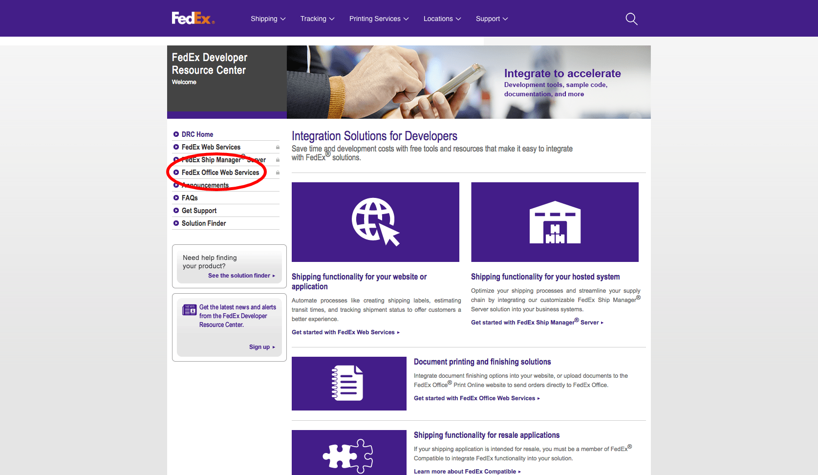 FedEx Web Services